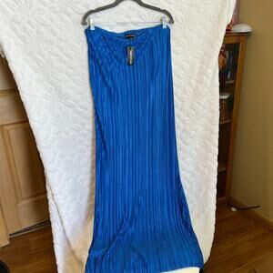 PrettyLittleThing Maxi Skirt Womens Plus Size 16 Cobalt Blue Stretch NEW w/ tags